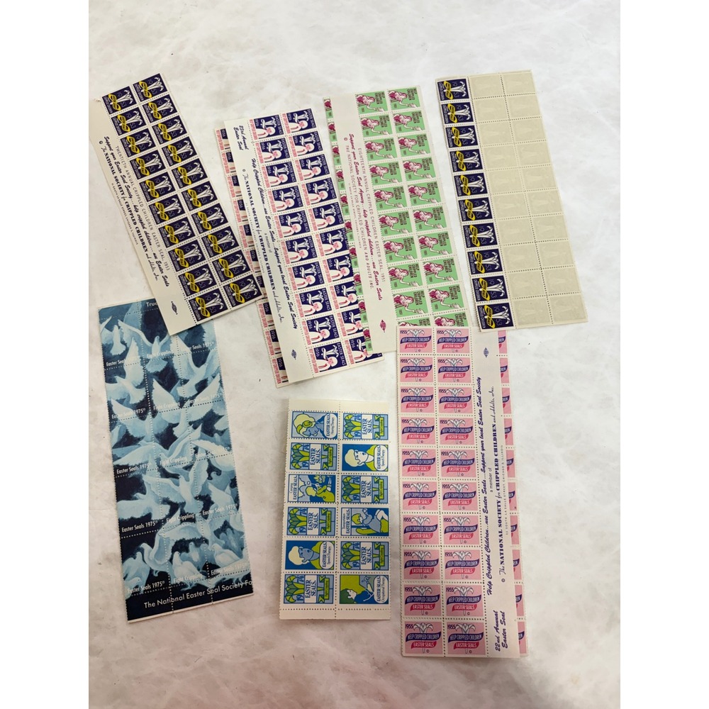 Vintage Christmas Seals Boys Town Charity Stamp Sheets Lot 100+ American Lung - Picture 7 of 16